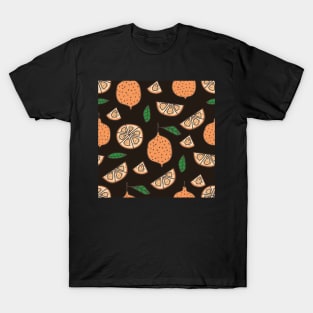 Minimal Colorful Fruit Pattern T-Shirt